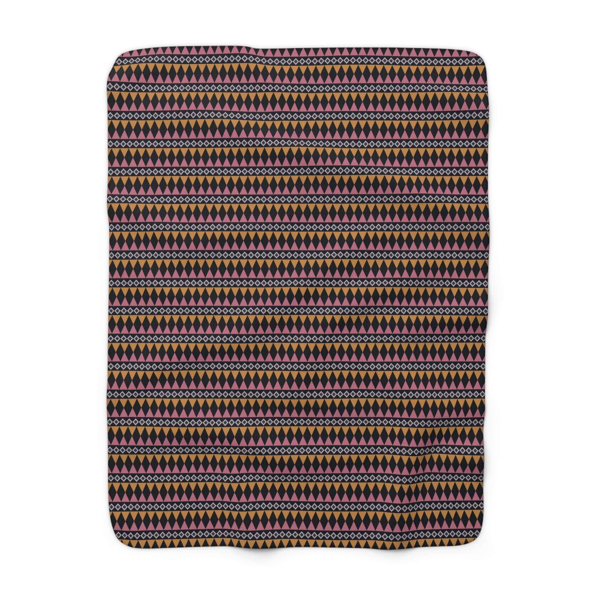 Midnight Clay Cairn Stripes Fleece Blanket