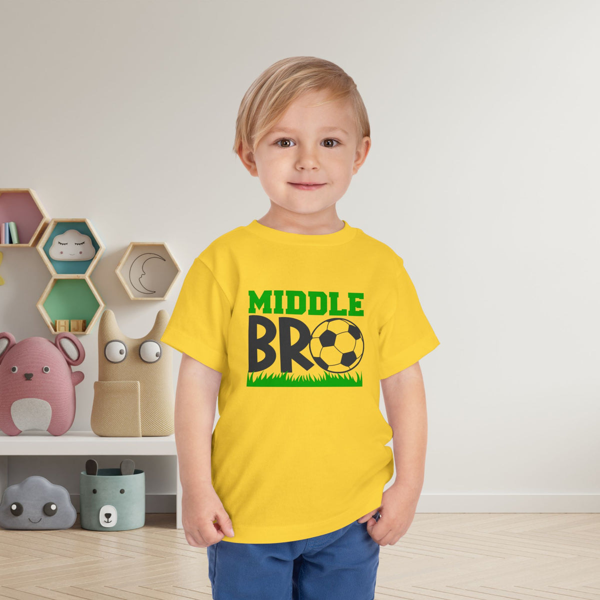 Middle Bro (Soccer Ball) Toddler Tee