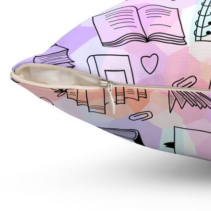 Colorful Chapters Throw Pillow