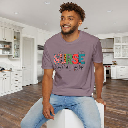 Nurse Livin' That Nurse Life Adult T-shirt