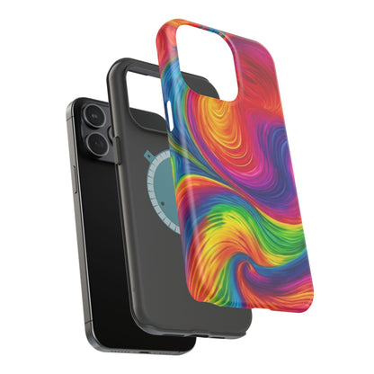 Tie Dye Color Swirl MagSafe® Compatible Tough Case for iPhone