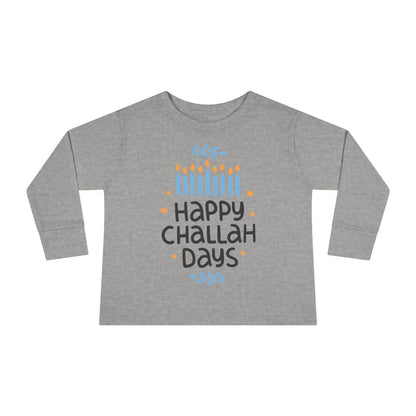Happy Challah Days Toddler Long Sleeve Tee