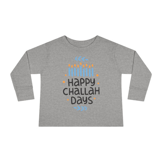 Happy Challah Days Toddler Long Sleeve Tee