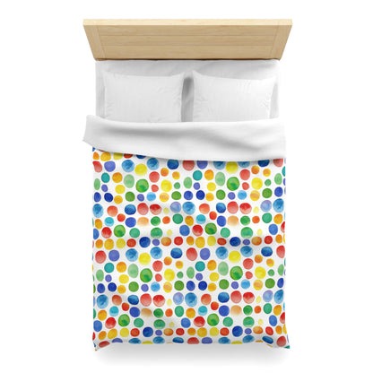 Colorful Polka Dots Microfiber Duvet Cover