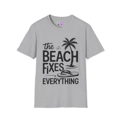 The Beach Fixes Everything Adult T-shirt
