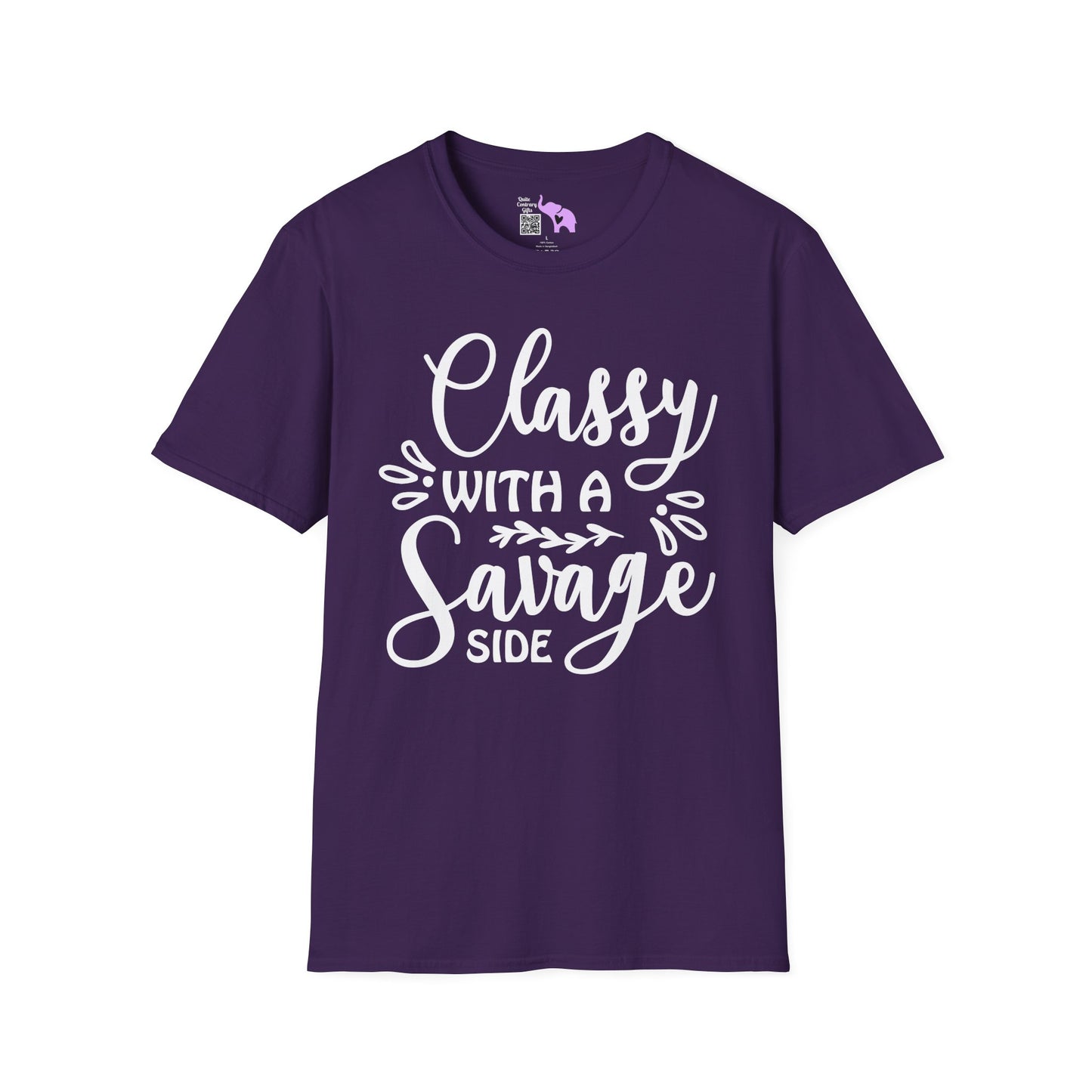 Classy With Savage Side Adult T-shirt
