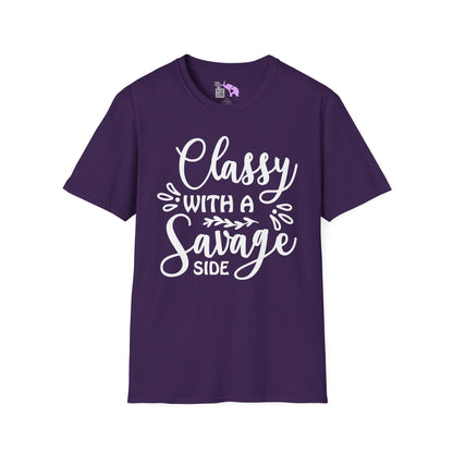 Classy With Savage Side Adult T-shirt