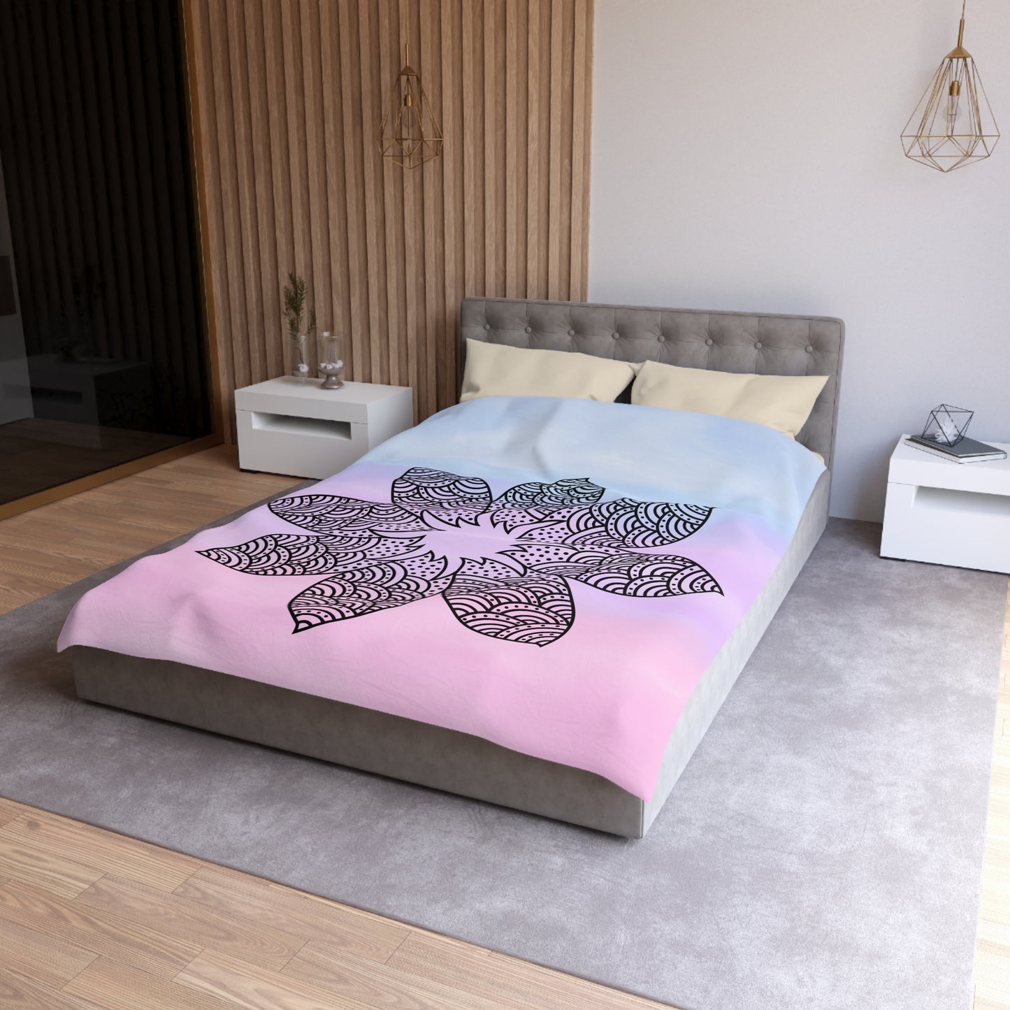 Serene Bloom Microfiber Duvet Cover