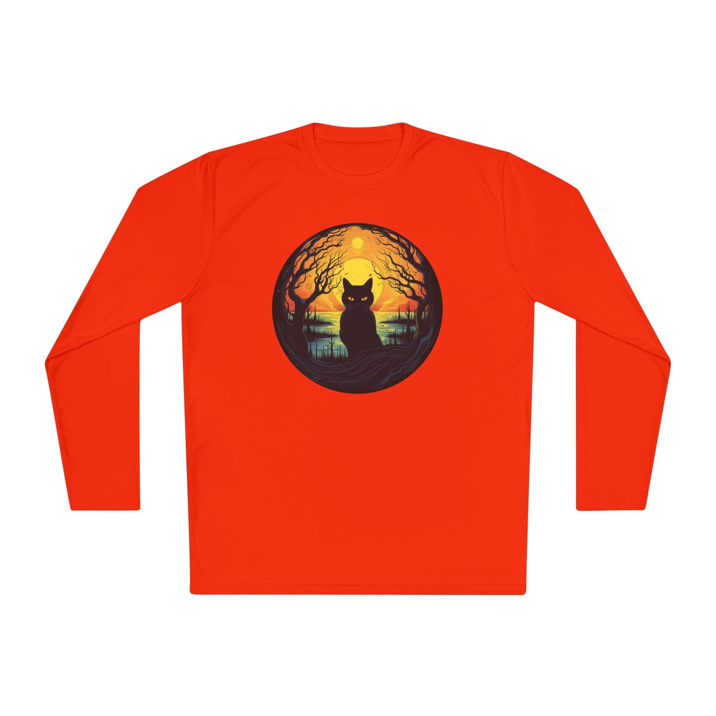 Creepy Black Cats 6 Adult Long Sleeve Tee