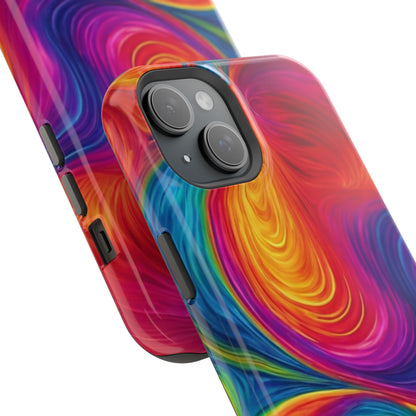 Tie Dye Color Swirl MagSafe® Compatible Tough Case for iPhone