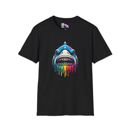 Colorful Shark Adult T-shirt