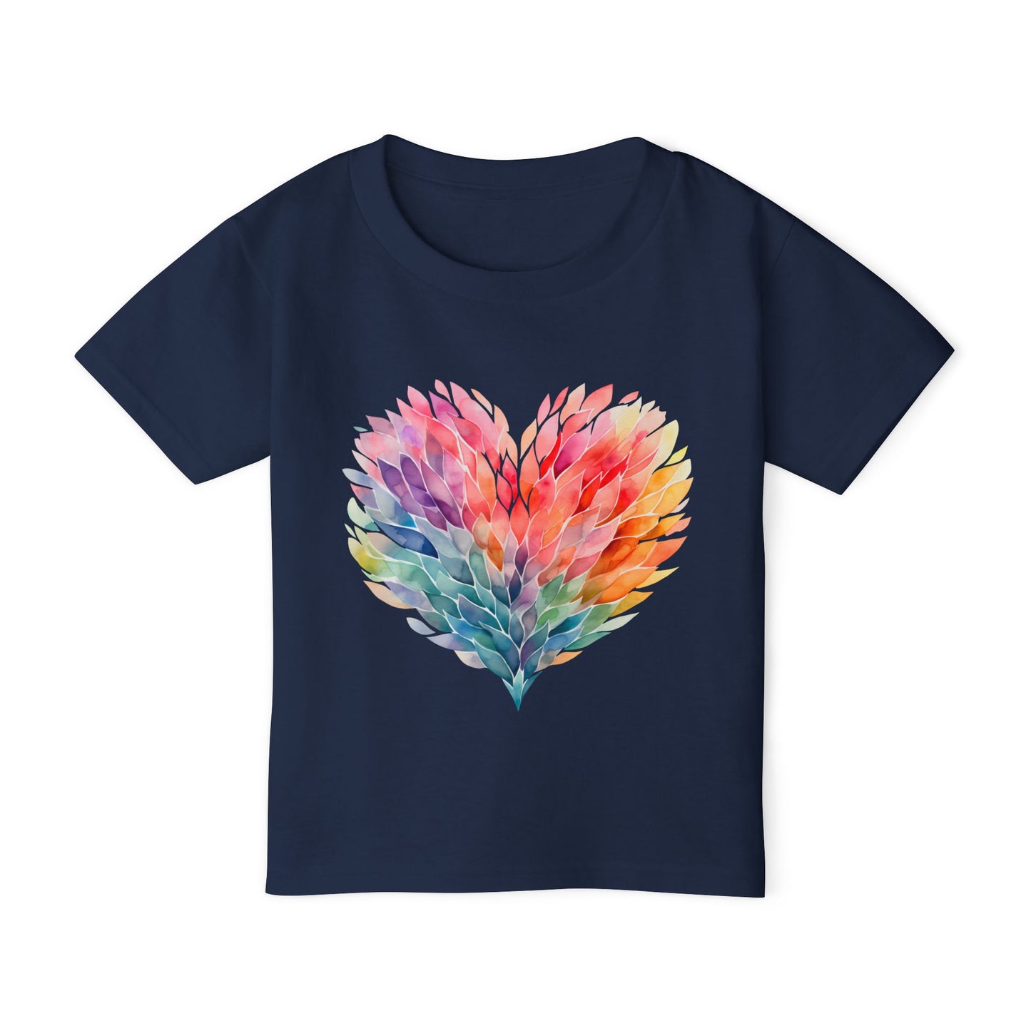 Feathery Heart Heavy Cotton™ Toddler T-shirt