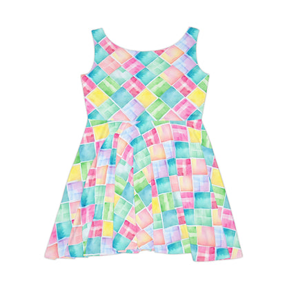Watercolor Weave Women's Skater Dress