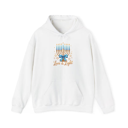 Love & Light Menorah Adult Heavy Blend™ Hooded Sweatshirt