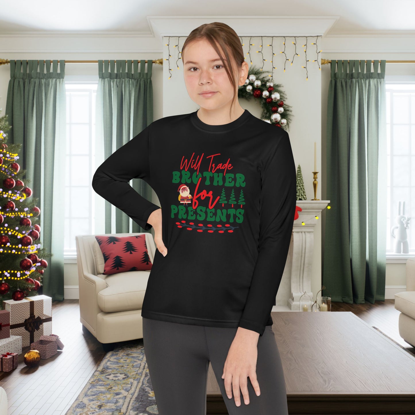 Will Trade Brother For Presents Youth Long Sleeve Tee