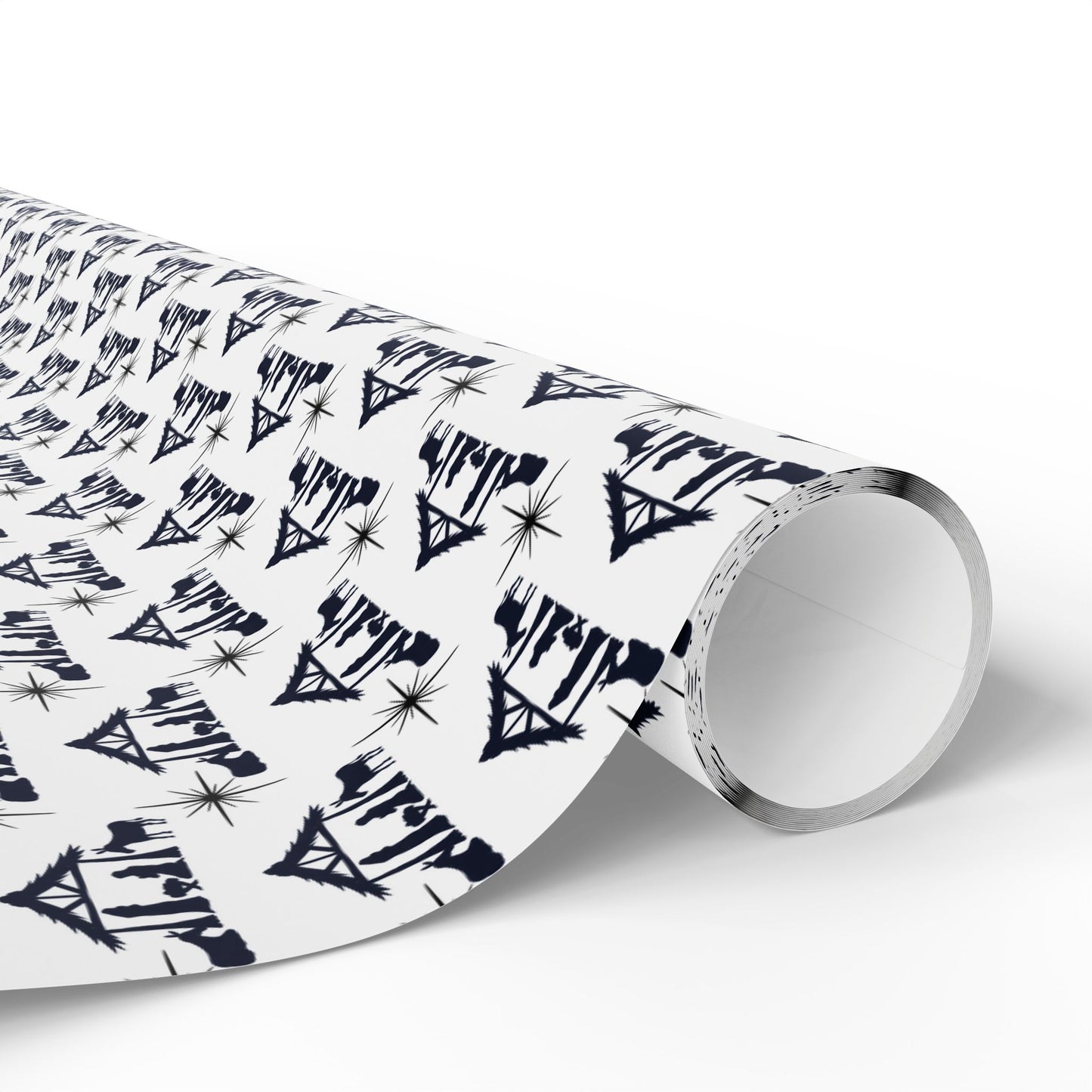 Simple Nativity Silhouette Wrapping Paper