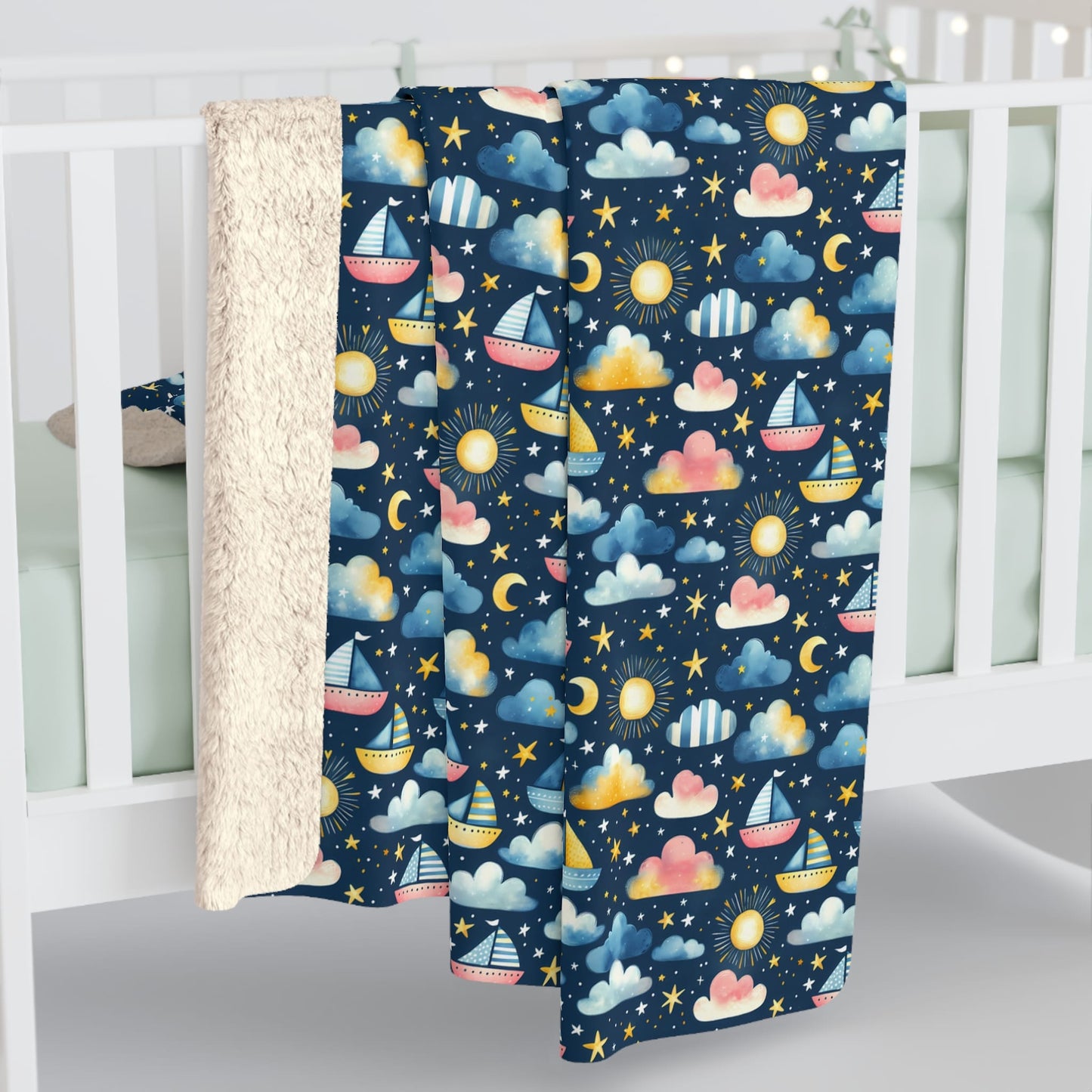 Night Sail Dreams Fleece Blanket