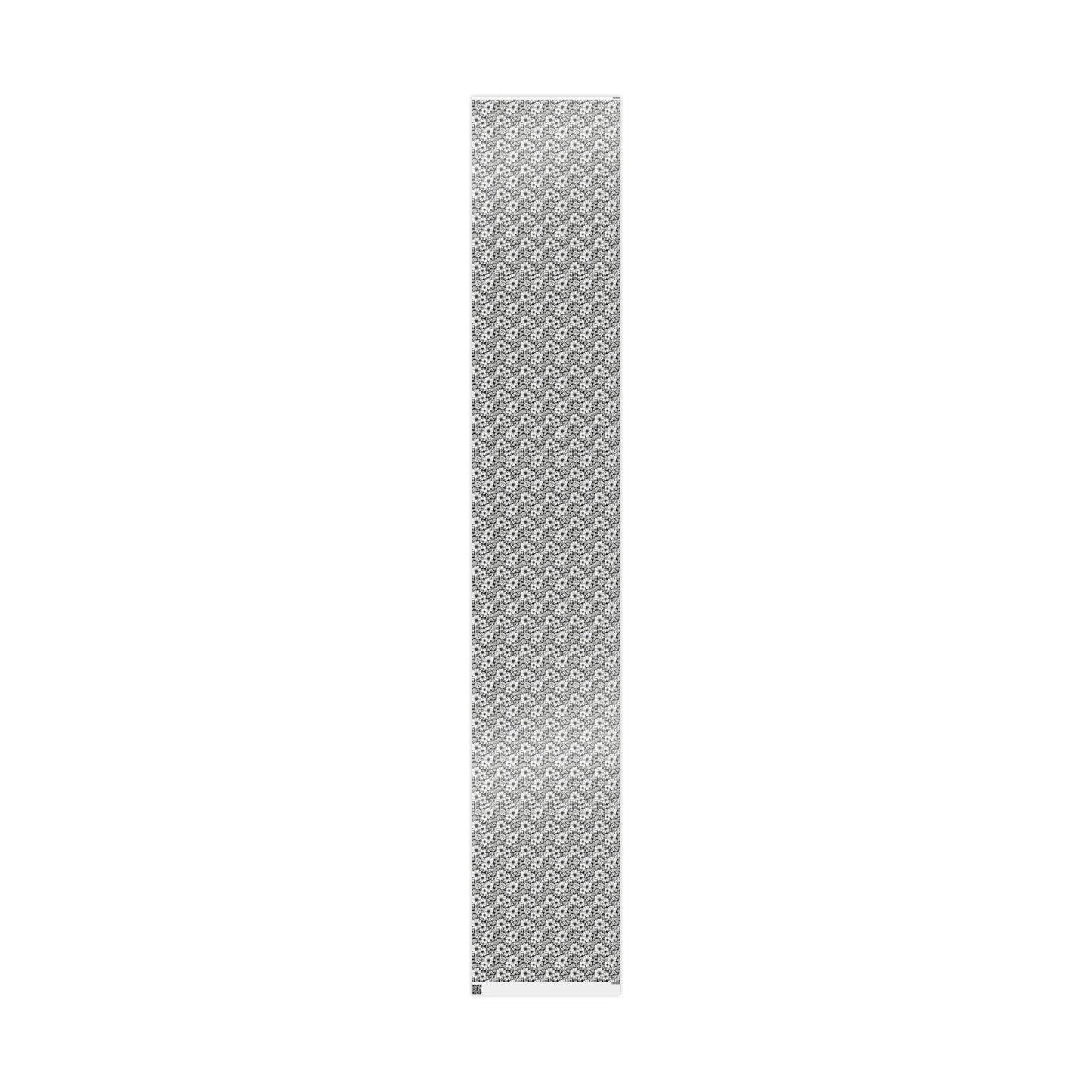 Black & White Forget-Me-Nots Gift Wrap for All Occasions
