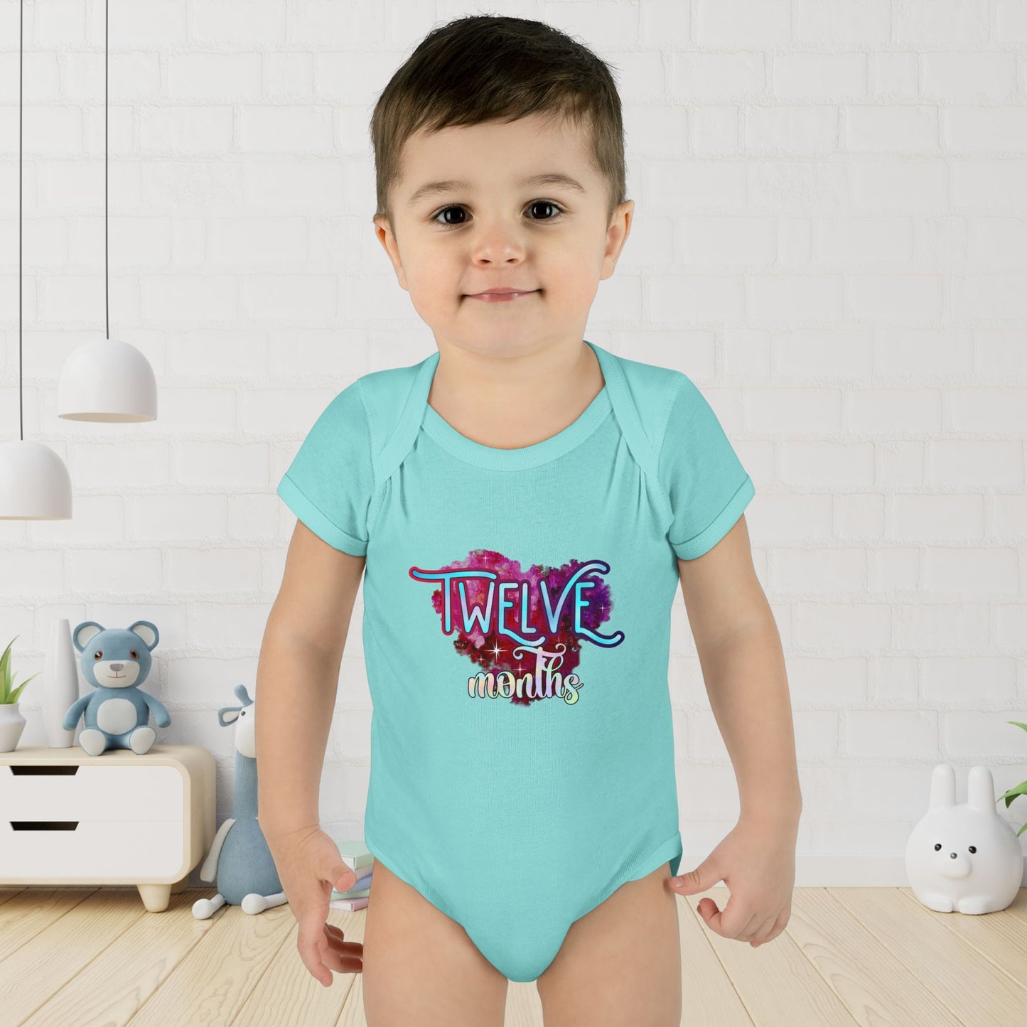 Stardust Baby Milestone Bodysuit-Twelve Months