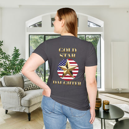Gold Star Daughter Forever Proud Adult T-shirt