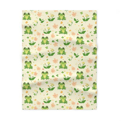 Froggy Meadow Baby Blanket