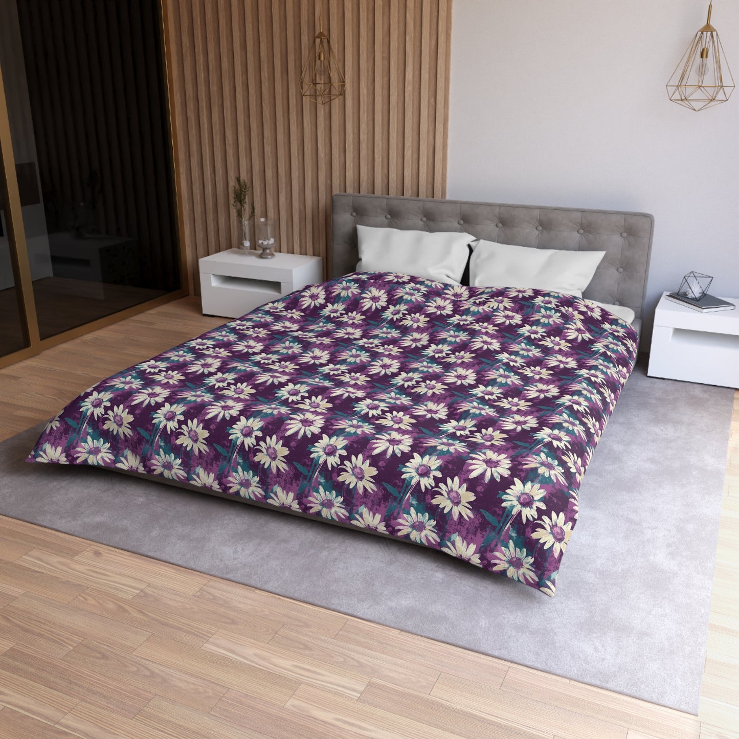 Twilight Daisy Meadow Microfiber Duvet Cover