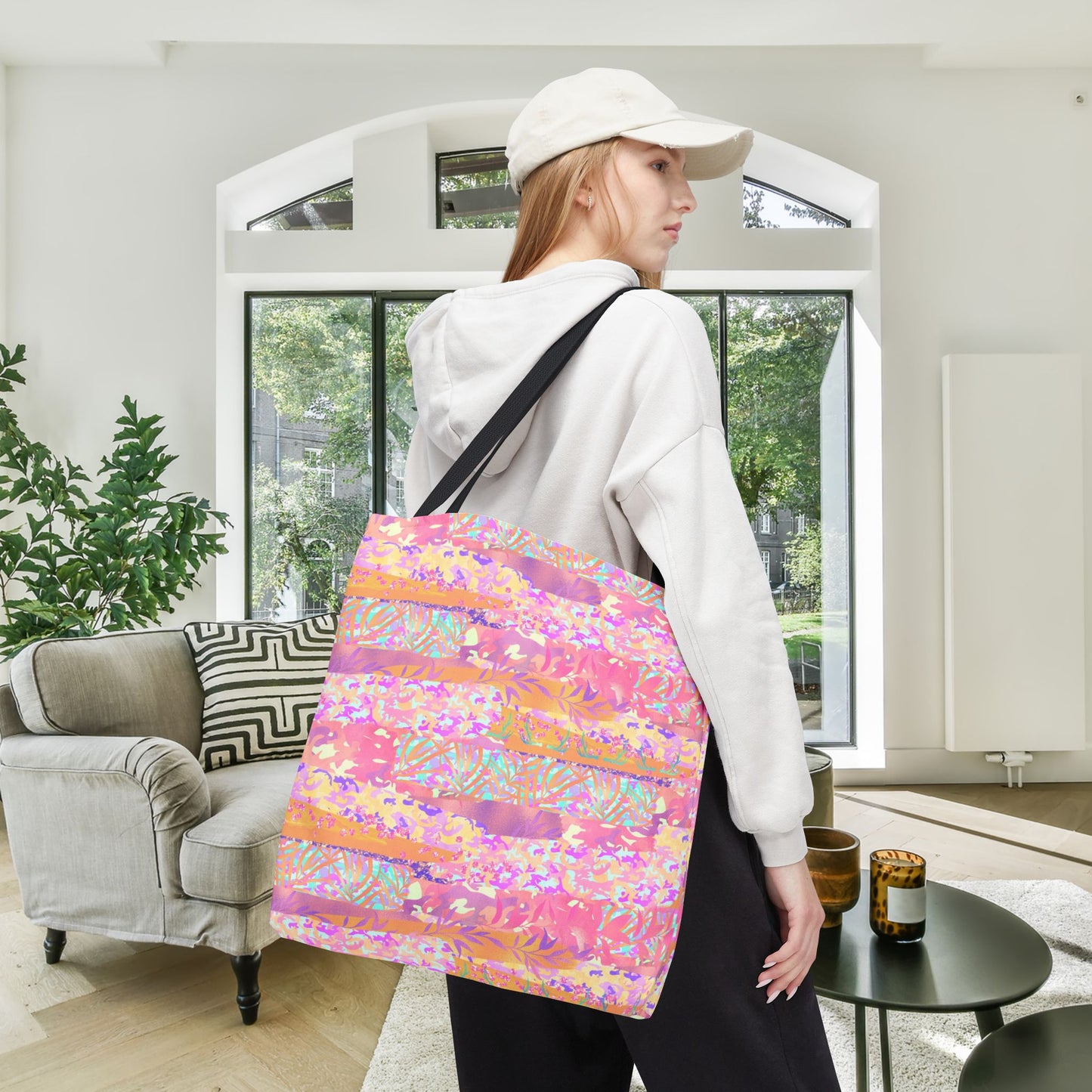 Wild Tropic Collage Canvas Tote Bag