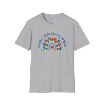 The World Needs All Kinds Of Minds (Autism) Adult T-shirt
