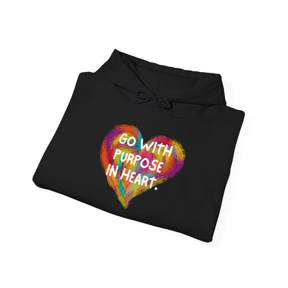 Go With Purpose In Heart Heavy Blend™ Hooded Sweatshirt