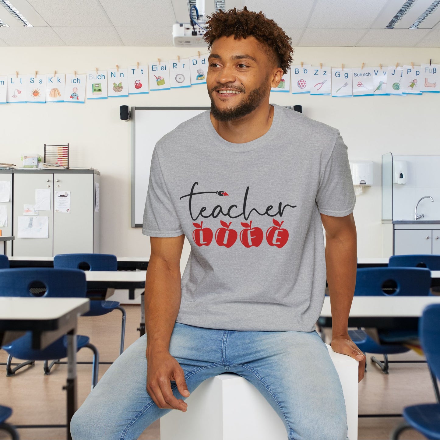 Teacher Life (Apples) Adult T-shirt