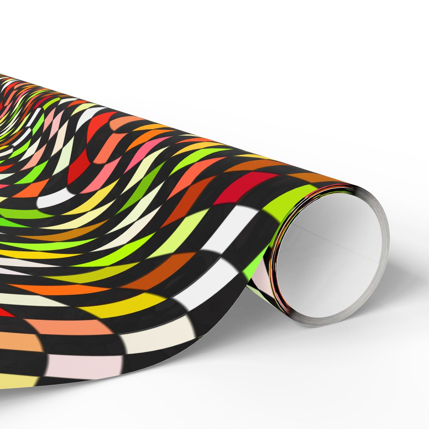 Warped Yellow/Green Checkered Wrapping Paper