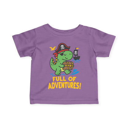 ""Full of Adventures (Dino Pirate) Infant Soft T-Shirt