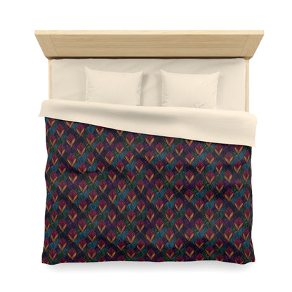 Velvet Night Garden Print Microfiber Duvet Cover