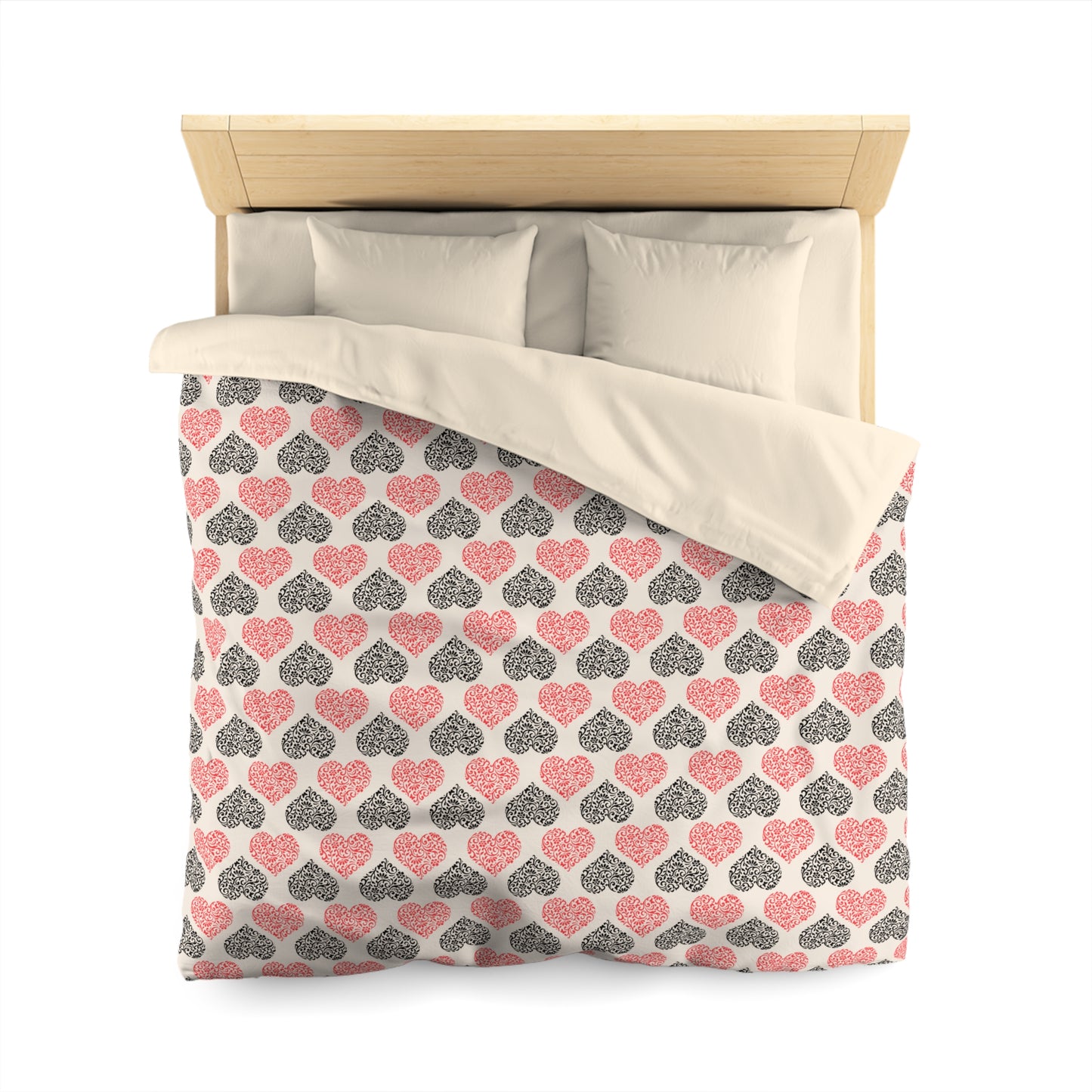 Rustic Hearts Microfiber Duvet Cover