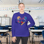 School Supply Heart Adult Long Sleeve Tee