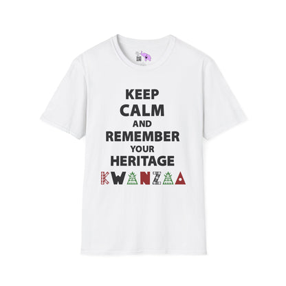 Keep Calm and Remember Your Heritage Kwanzaa Adult T-shirt