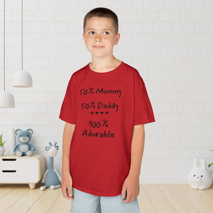 50% Mommy 50% Daddy 100% Adorable Kids Heavy Cotton™ Tee