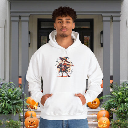 Skeleton Playing Violin Heavy Blend™ Hooded Sweatshirt