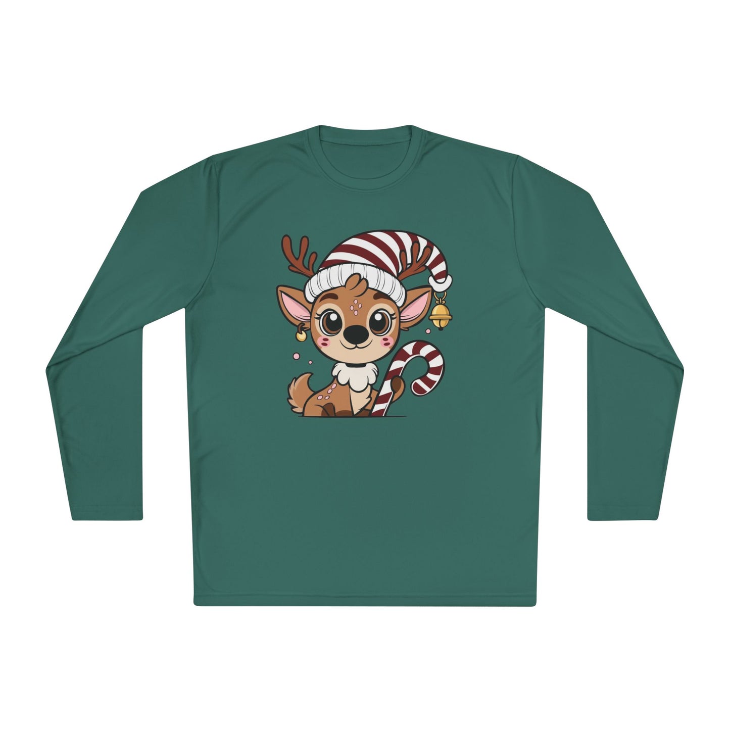 Santa's Little Deer Adult Long Sleeve Tee