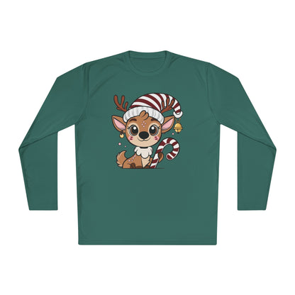 Santa's Little Deer Adult Long Sleeve Tee