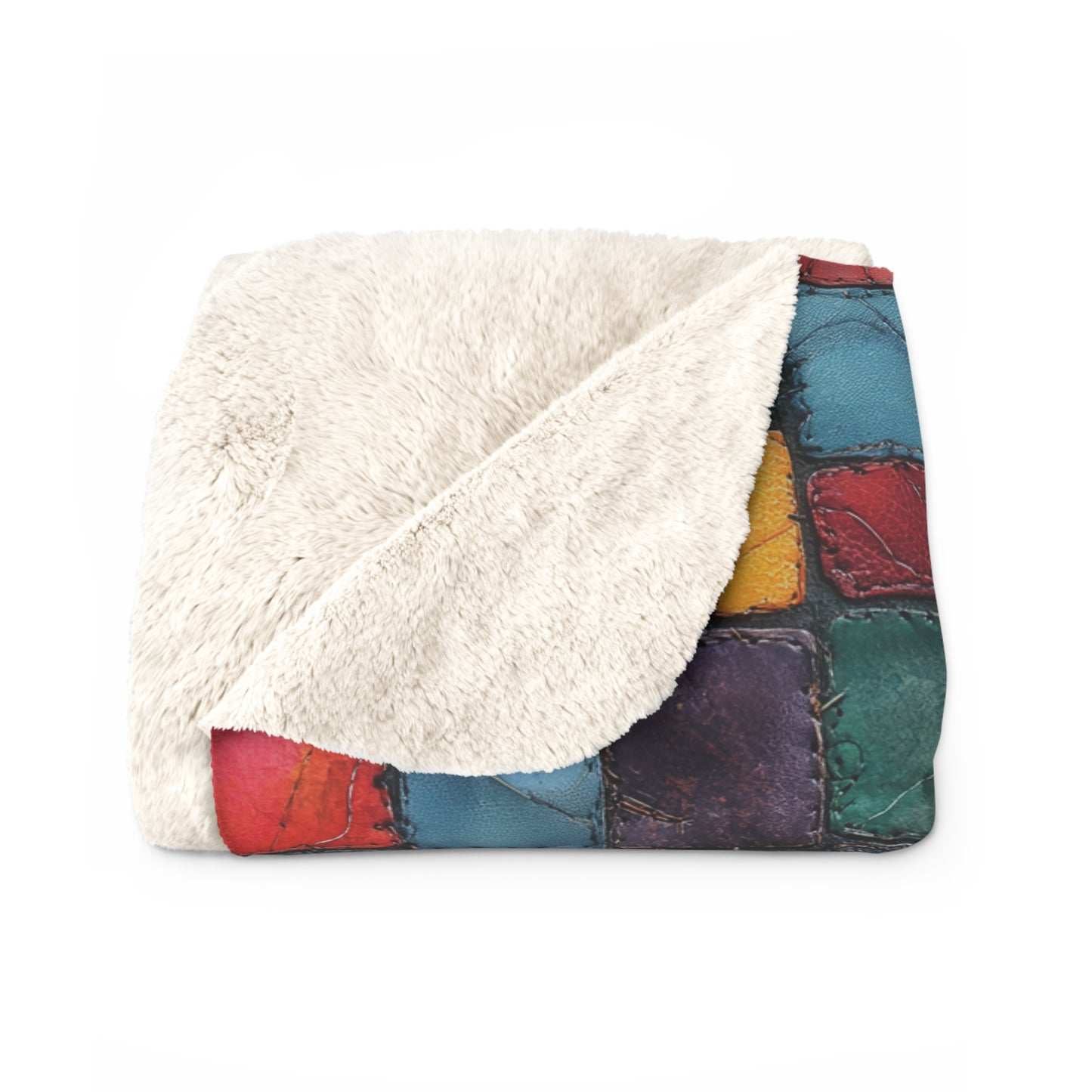 Patch Pop Sherpa Fleece Blanket