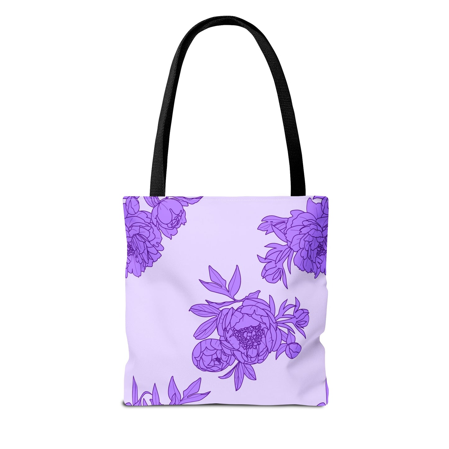 Royal Orchid Peonies Canvas Tote Bag
