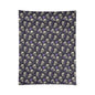 Midnight Lavender Skulls Comforter