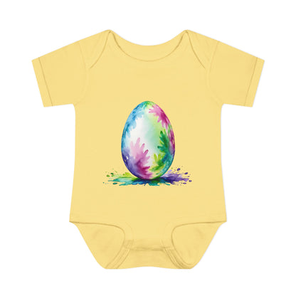 Colorful Easter Egg Infant Baby Rib Bodysuit