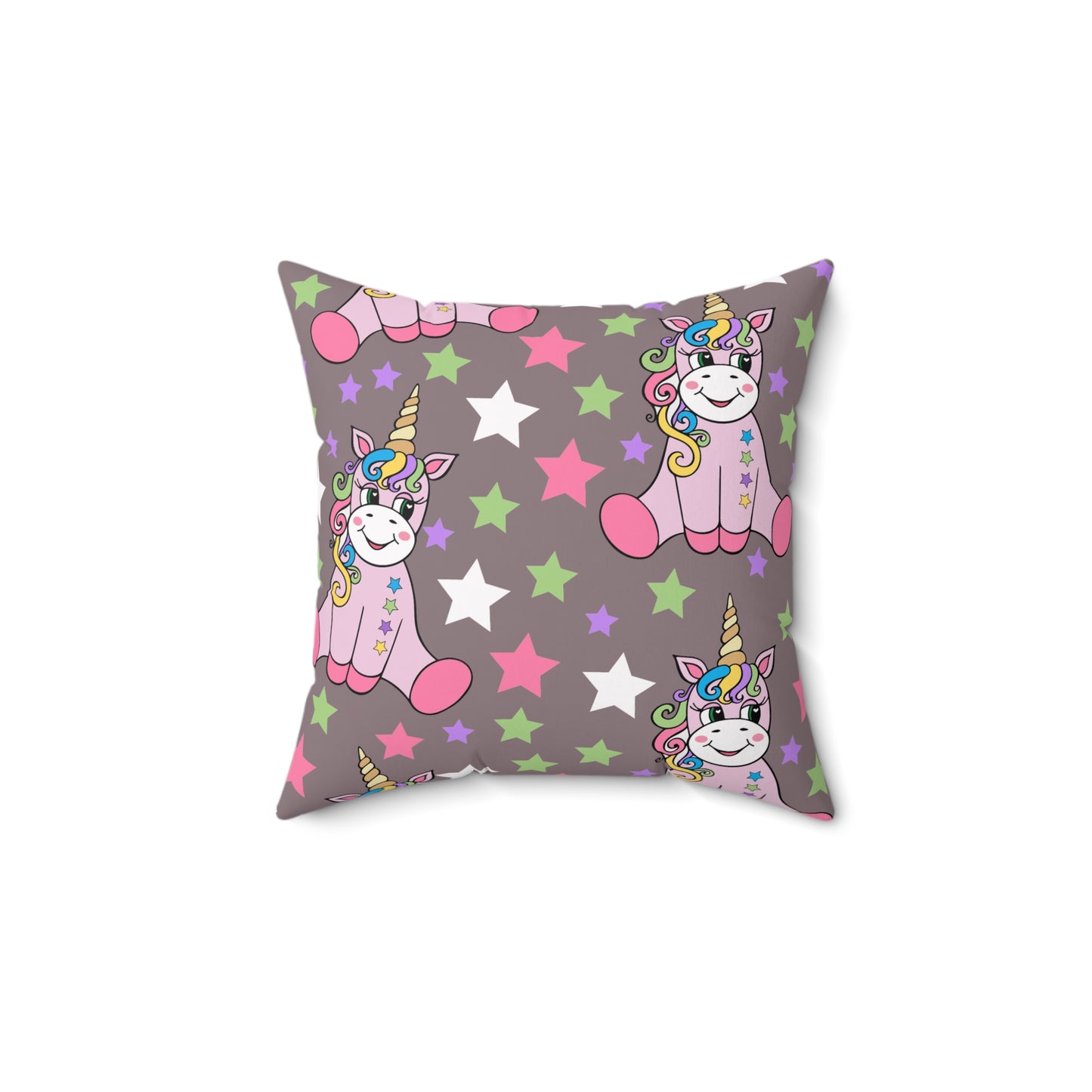 Stardust Unicorn Dreams Throw Pillow