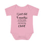 I Just Did 9 Months on the inside Infant Baby Rib Bodysuit