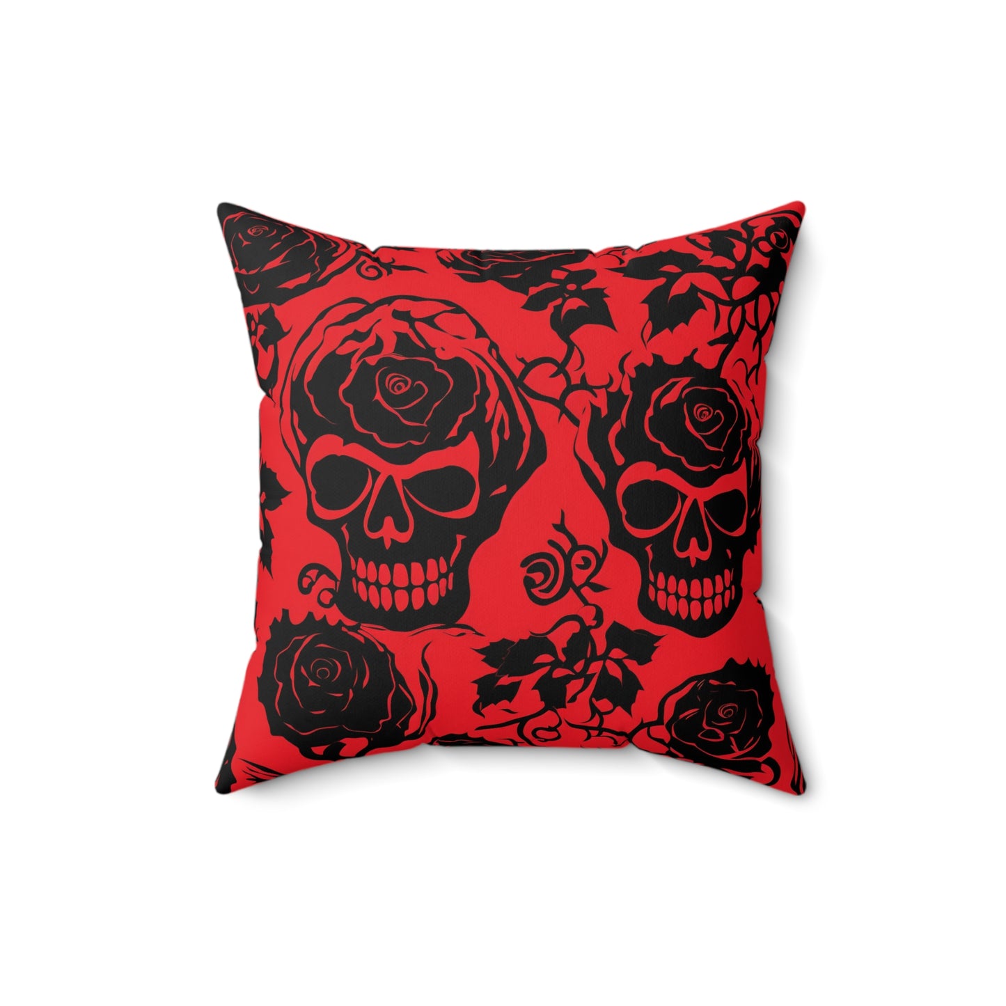 Crimson Masquerade Throw Pillow