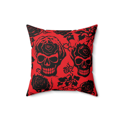 Crimson Masquerade Throw Pillow