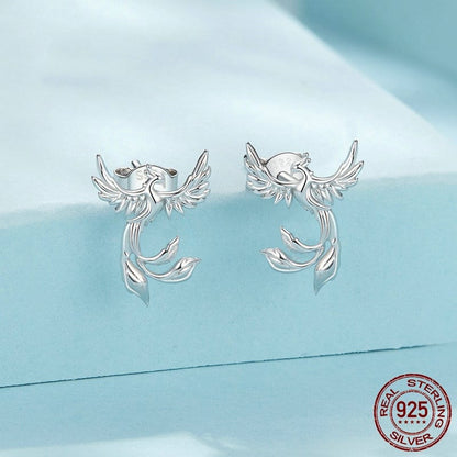Phoenix Silver Stud Earrings