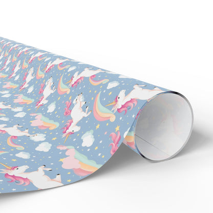 Snuggle Sky Unicorns Wrapping Paper